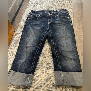 Miss Me Dark Blue Relaxed Jean capris